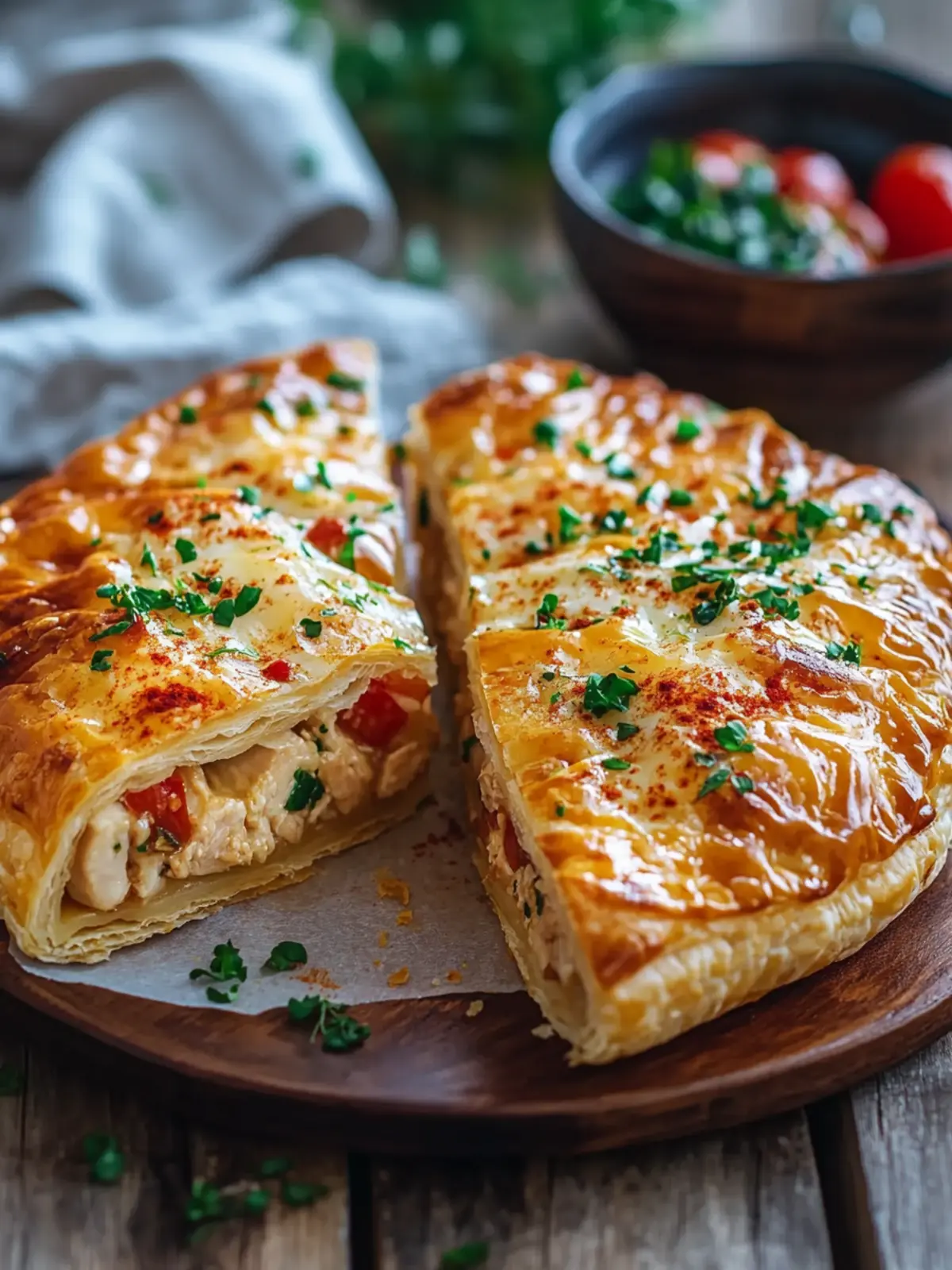 Thunfisch-Blätterteig-Taschen: Käse & Paprika Genuss
