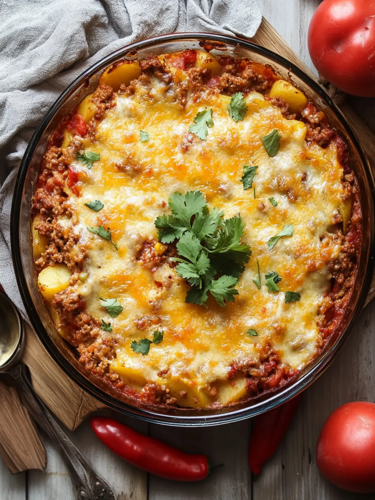 Potato-Hack-Casserole in Mexican Style: spicy, hearty, simply delicious