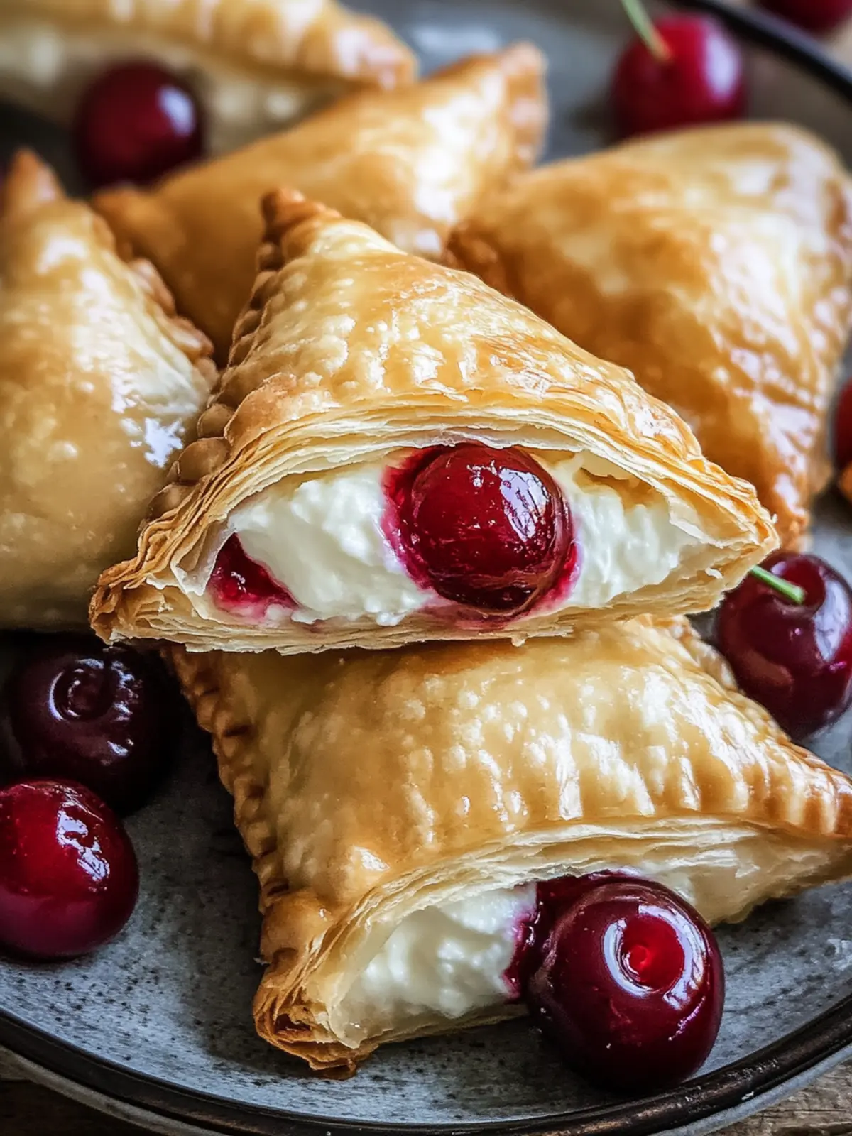 Cherry pockets with cream cheese filling: This is how it works