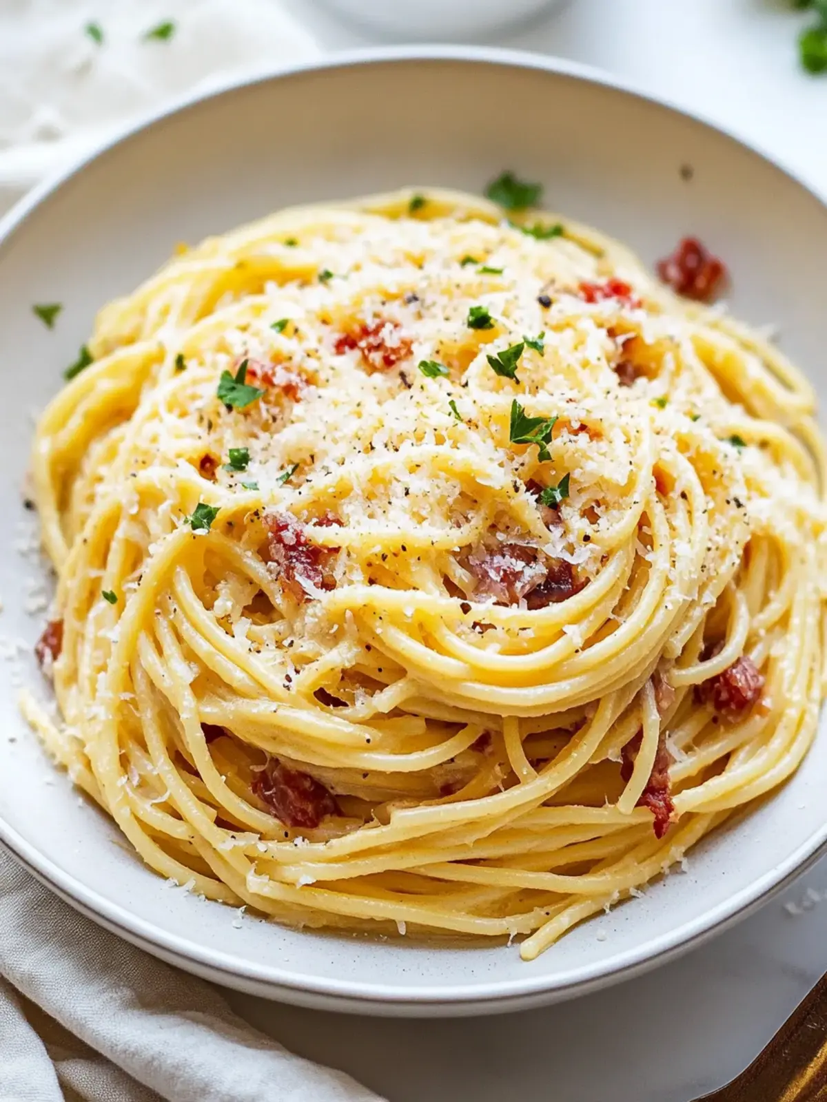 Hausgemachte Spaghetti Carbonara | Authentisches römisches 5-Zutaten-Pasta-Rezept