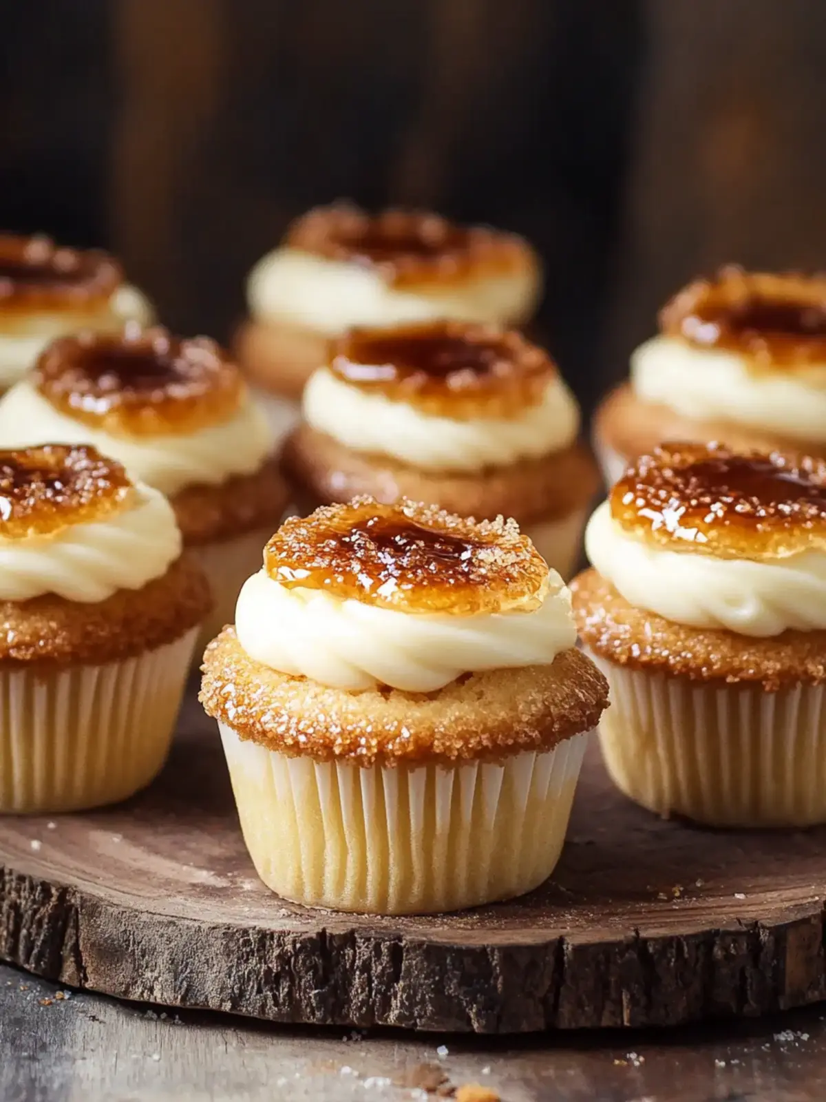 Crème Brûlée Käsekuchen Cupcakes
