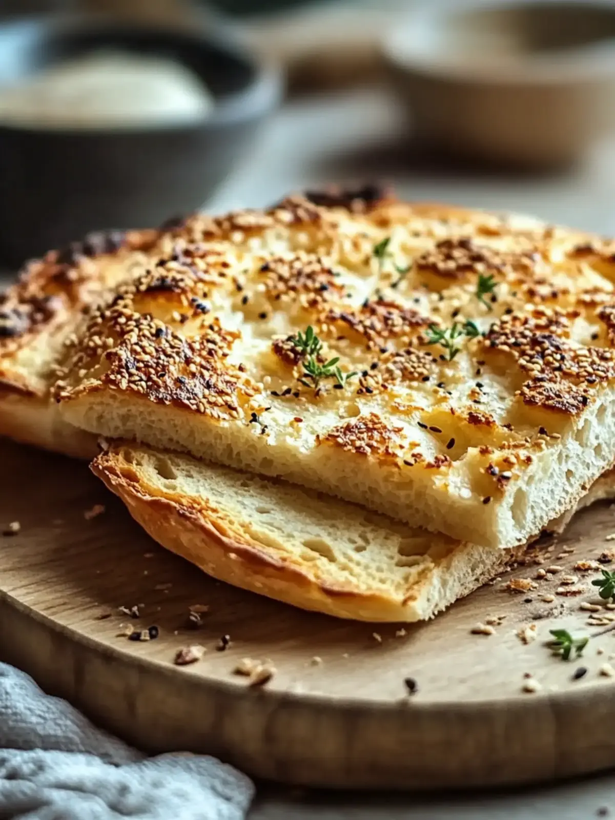 Keto Hüttenkäse-Fladenbrot