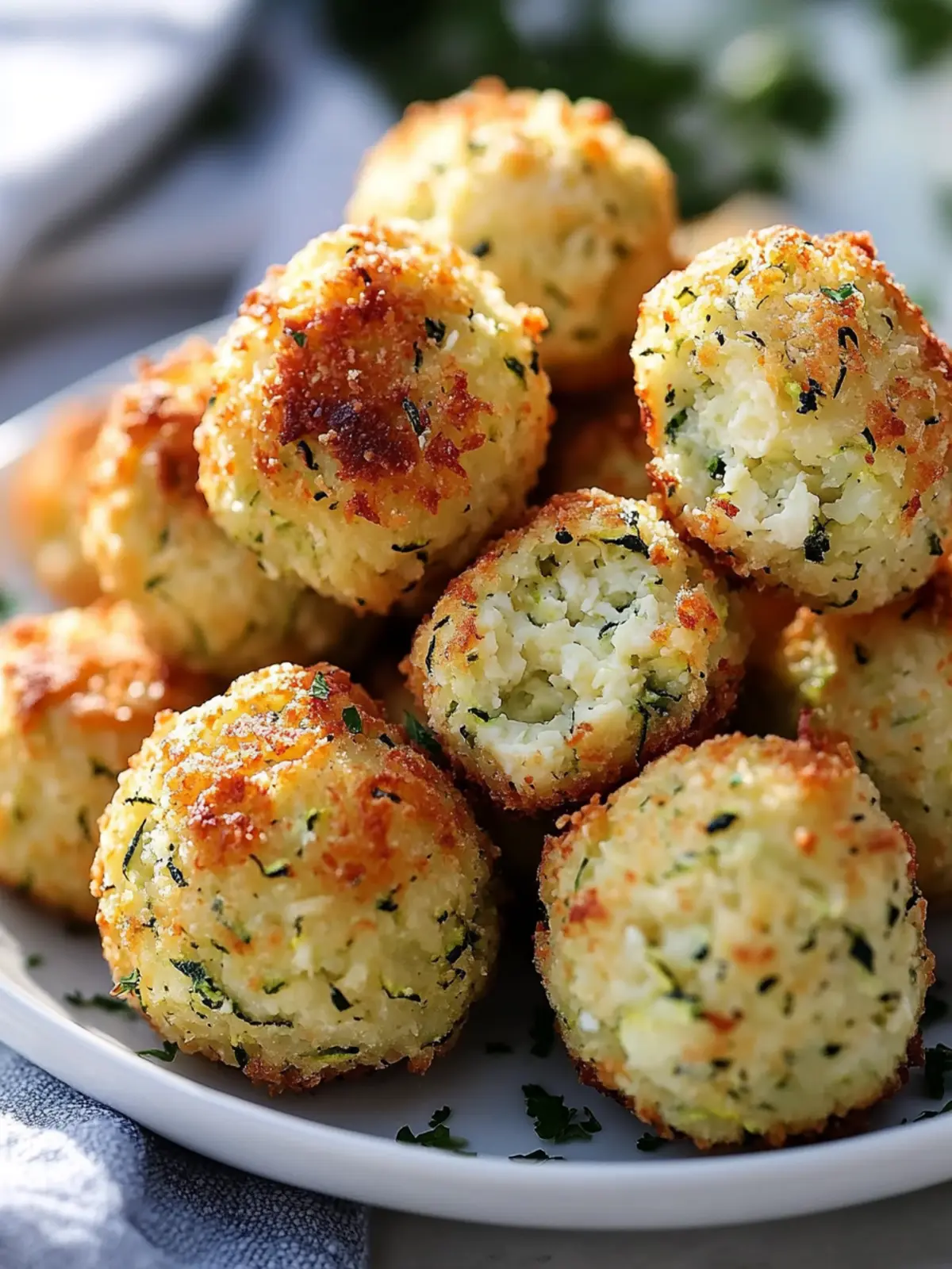 Crispy Zucchini Feta Balls: Light & Delicious from the Oven