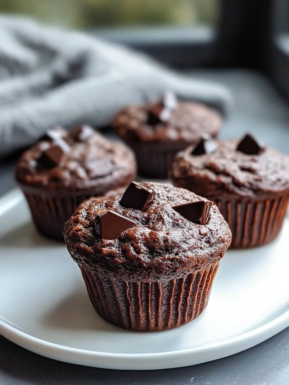 Saftige Air Fryer Schokoladen-Muffins in nur 15 Minuten