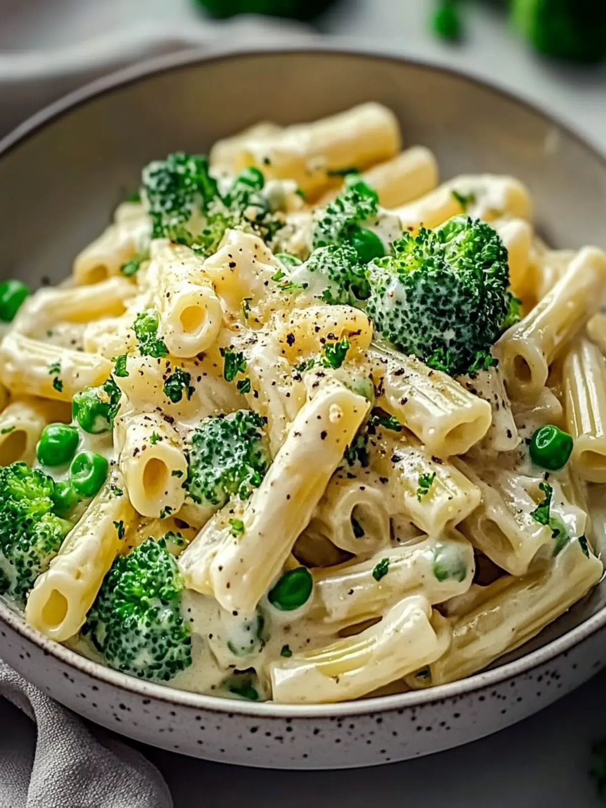 Cremige Brokkoli Weiße Bohnen Alfredo Vegan für Gemütliche Nächte