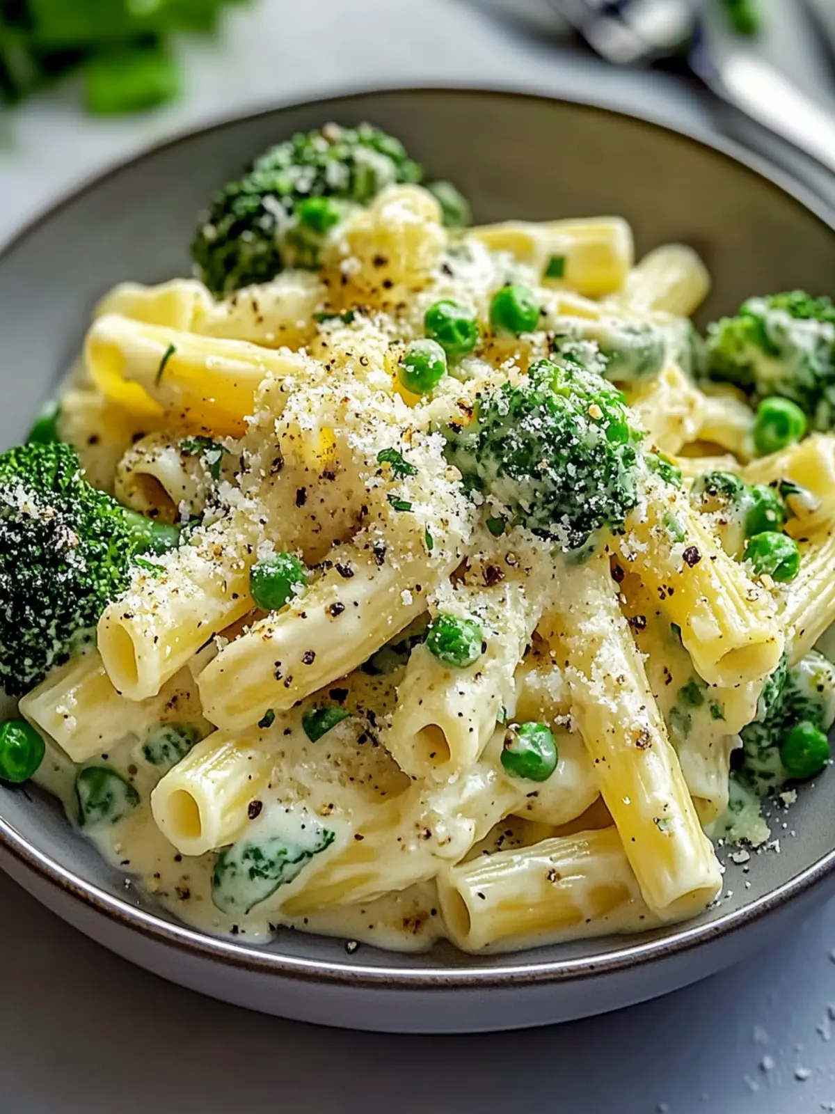 Cremige Brokkoli Weiße Bohnen Alfredo Vegan für Gemütliche Nächte