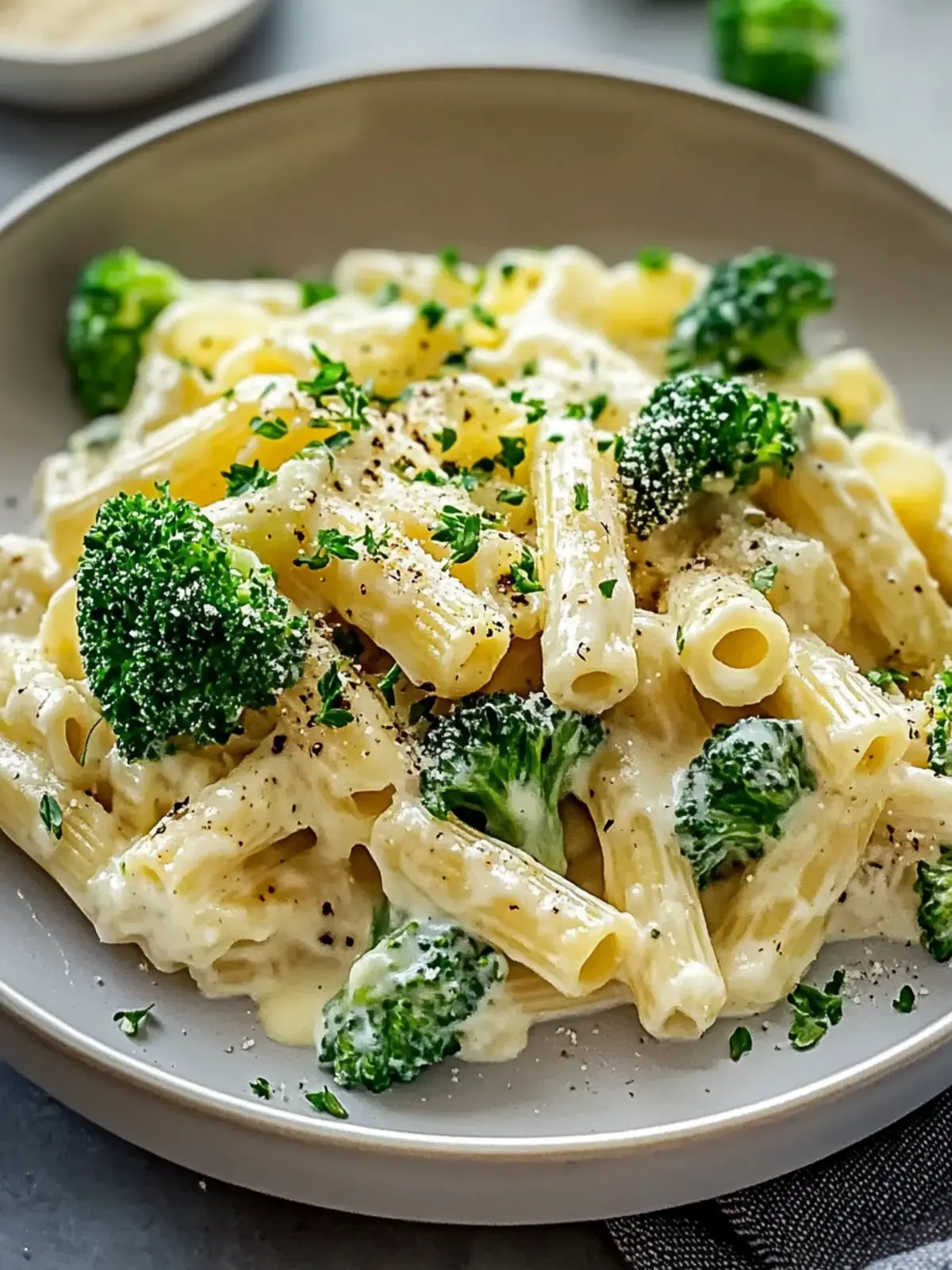 Cremige Brokkoli Weiße Bohnen Alfredo Vegan für Gemütliche Nächte