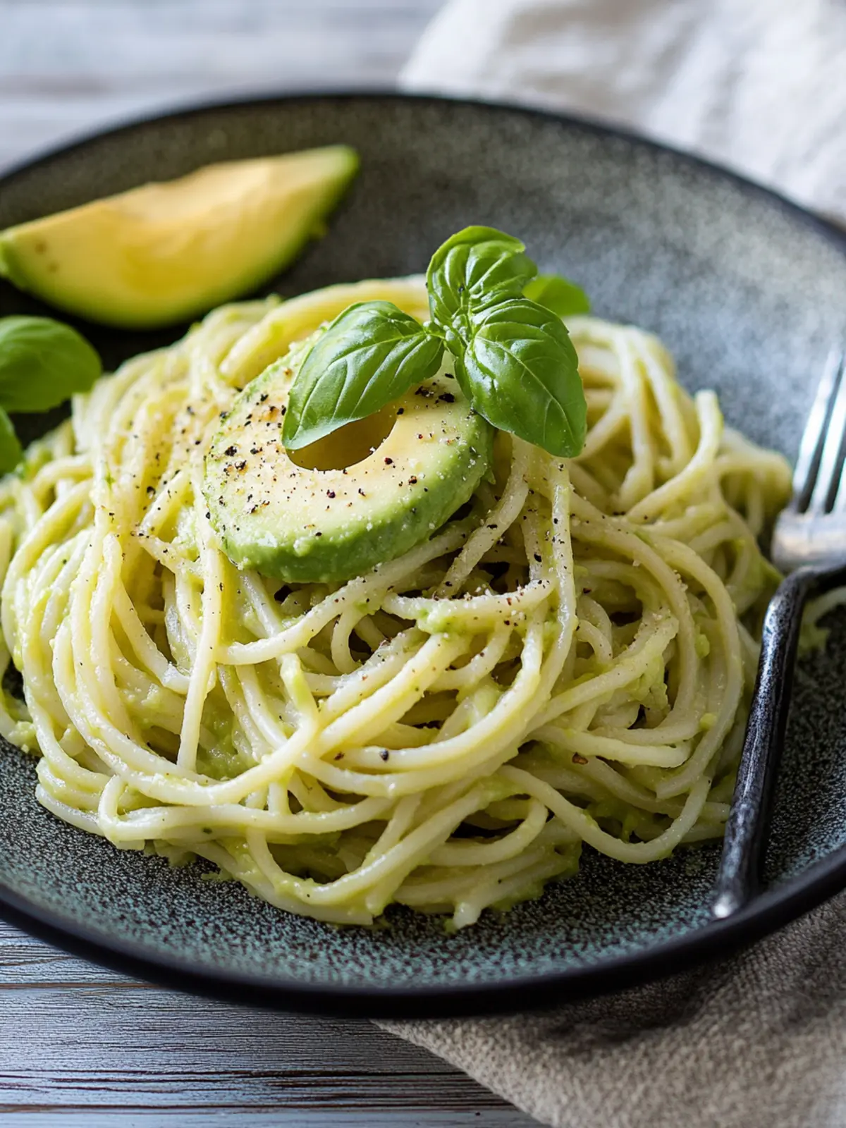 5-Minuten-Pasta mit Avocado
