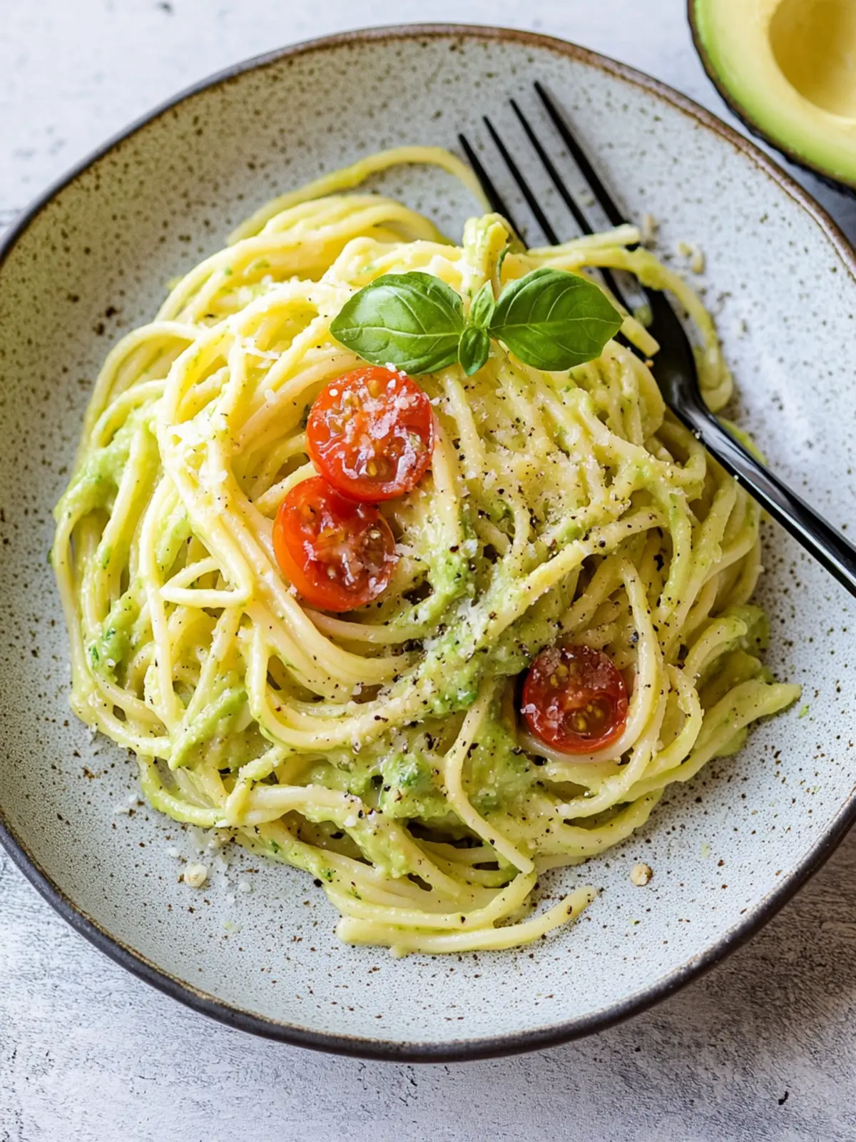 5-Minuten-Pasta mit Avocado